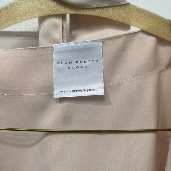 Blush Satin Plum Pretty Sugar Robe - Picture 4 of 4